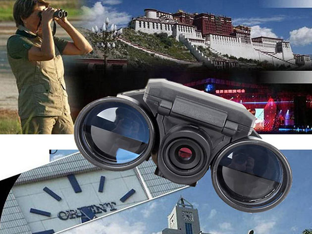1080p/5MP 3200' Digital Binoculars with 2" Screen, 12x Zoom & 8GB Card