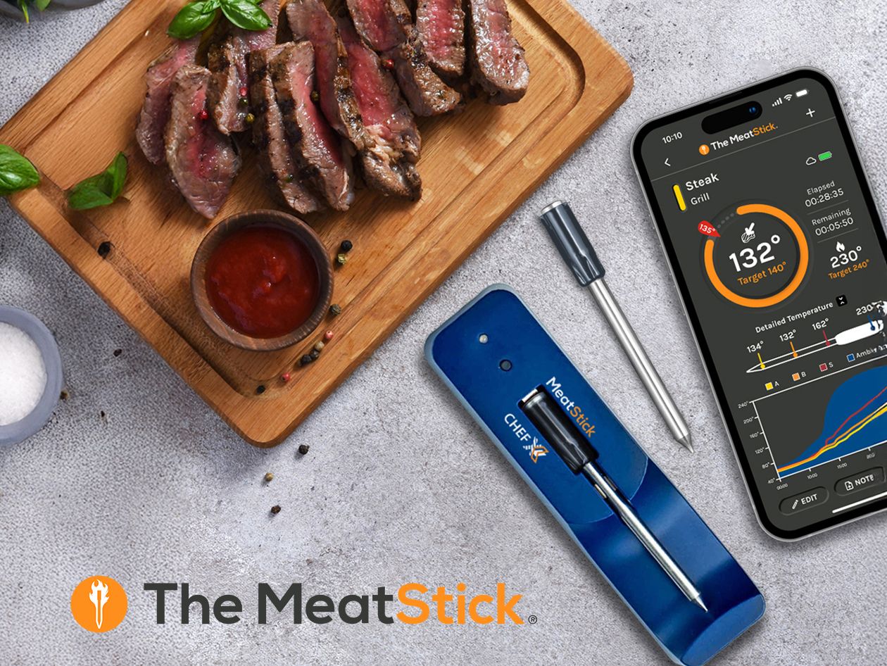 MeatStick Chef X Compact Wireless Meat Thermometer Set for Ovens, Air Fryers & Grills