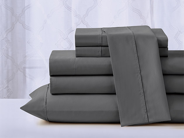 Kathy Ireland 6-Piece CoolMax Sheet Set (Grey/Full)