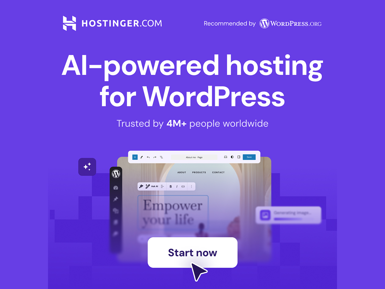 Hostinger Web Hosting for Managed WordPress: (Business/ 1 Year Subscription)