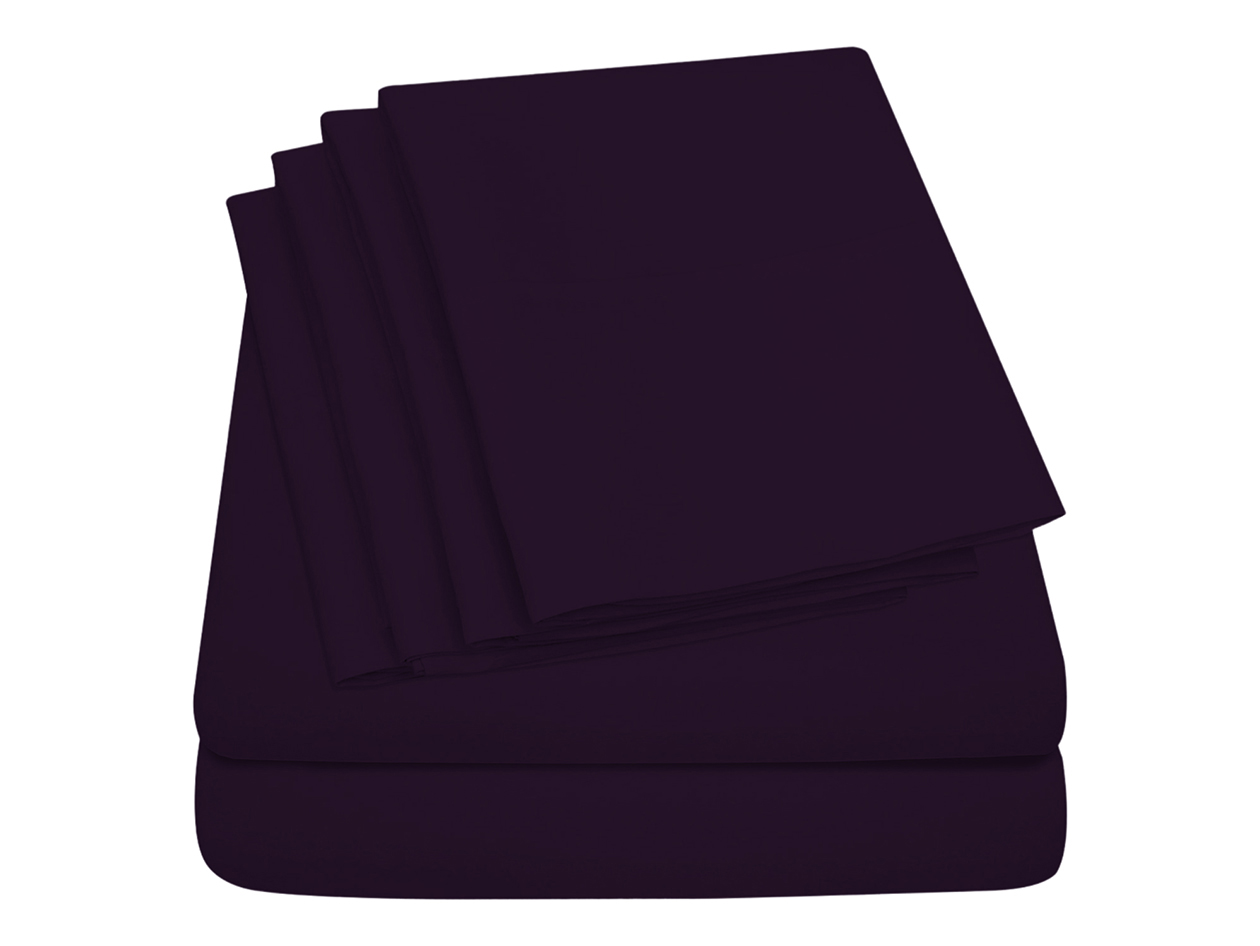 Super-Soft 1800 Series Bamboo Blend 3-Piece Sheet Set (Purple/Twin)