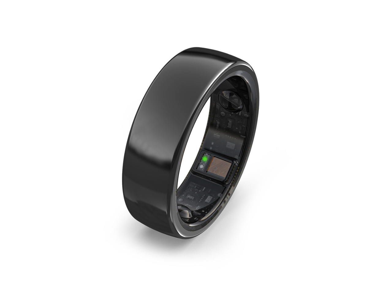 aaboRing Health & Fitness Tracker Smart Ring (Black/Size 8)