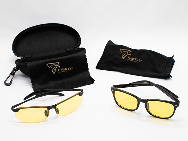 Hawk Eye Anti-Glare Glasses (1 Classic & 1 Modern)