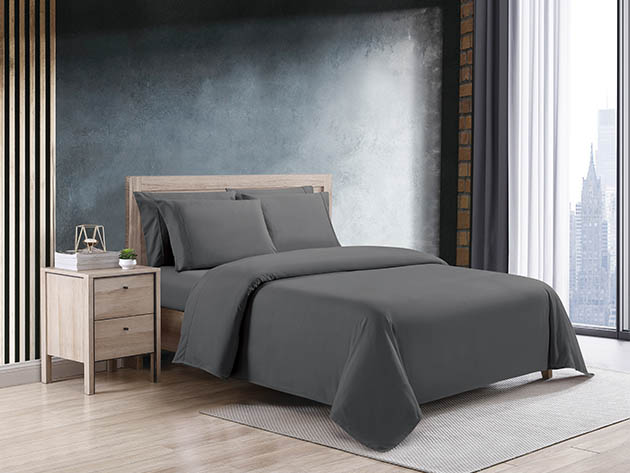 Kathy Ireland 6-Piece CoolMax Sheet Set (Grey/King)