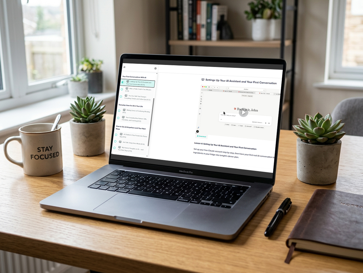 AI Made Simple: A Step-by-Step Course to Help You Go From Unsure to Confident With AI