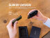 Slim RFID Wallet with AirTag Holder (Orange)