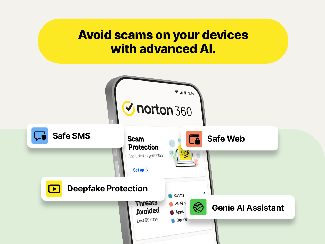 Norton 360 Deluxe: 50GB Cloud PC Backup for 5 Devices (15-Month Subscription)
