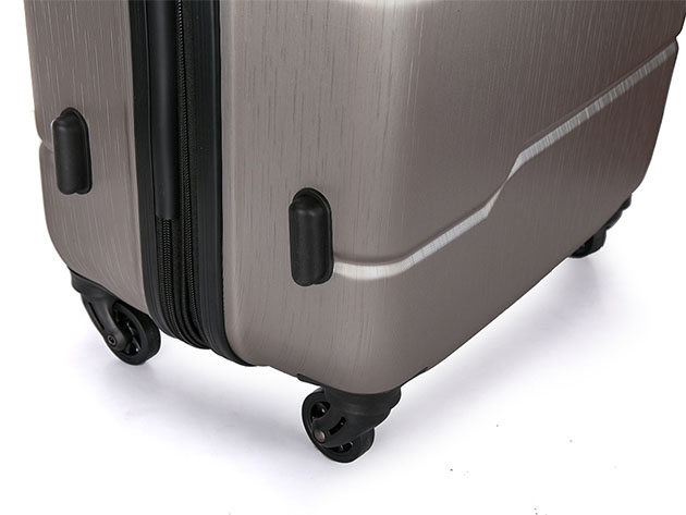 DUKAP Rodez Lightweight Hardside 3-Piece Set (20"/24"/28", Silver)
