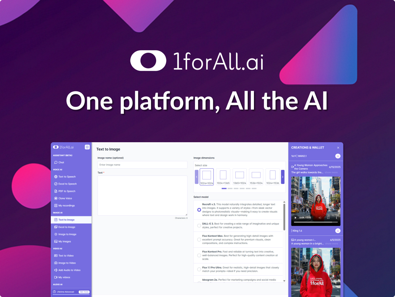 1ForAll AI: Lifetime Subscription (Advance Plan)