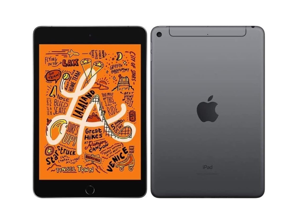 Apple iPad Mini (2019) 5th Gen 64GB Wi-Fi & Cellular Unlocked Space Gray (Refurbished)