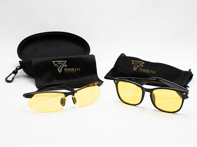 Hawk Eye Anti-Glare Glasses (1 Classic & 1 Modern)