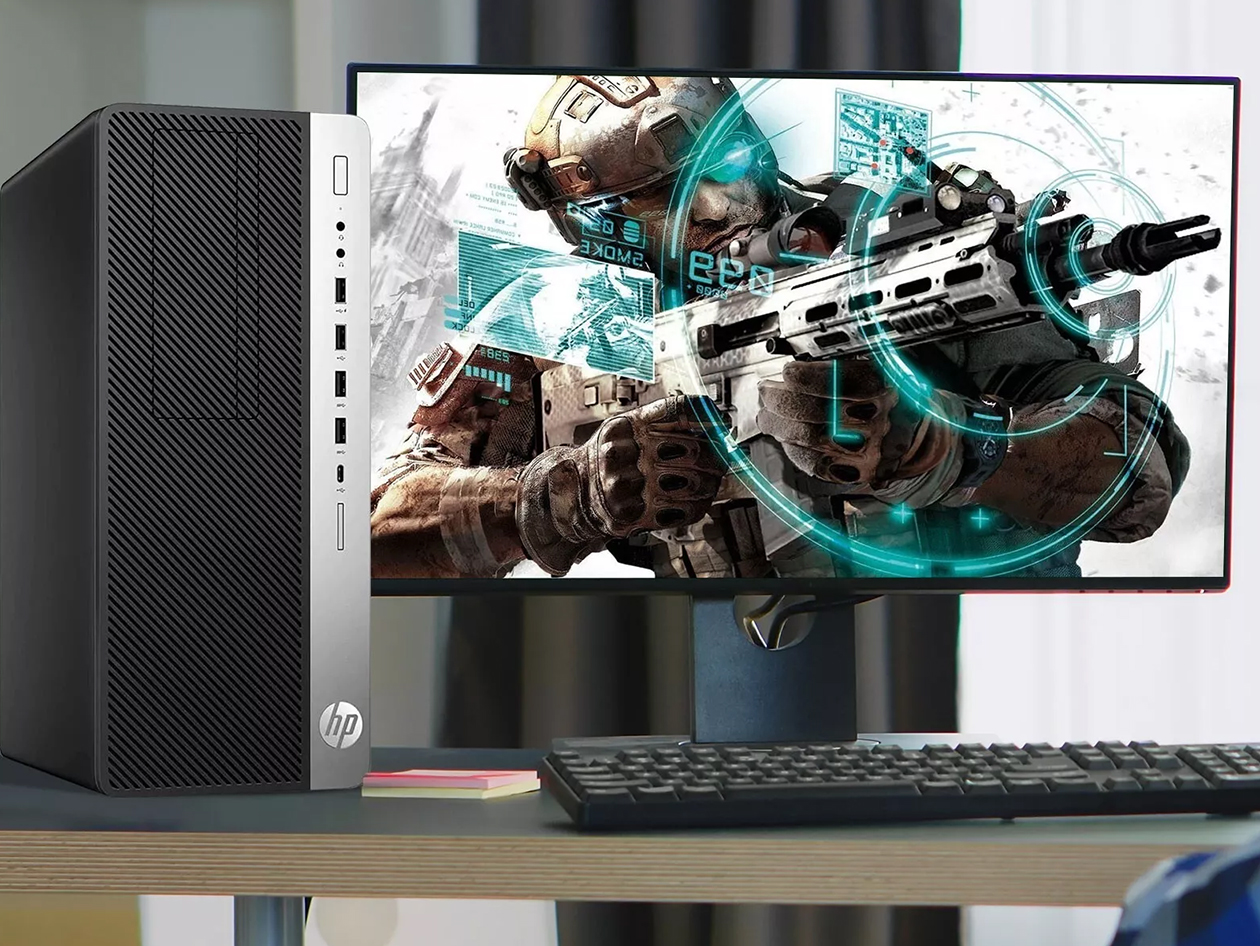 HP G4 Gaming Desktop (2021) i5-8500 32GB RAM 1TB SSD GTX1660s Win11 RGB Keyboard & Mouse (Refurbished)
