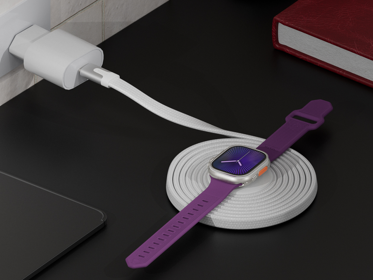 Statik® MagStack™ Slim USB-C Cable & Charger for Apple Watch (2-Pack)