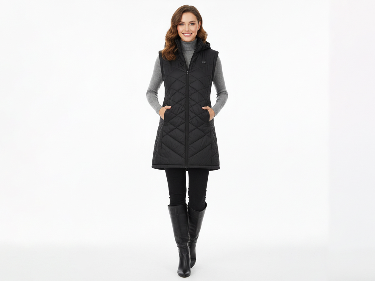 Women's Helios Hybrid Heated Coat with Power Bank (Black/XL)