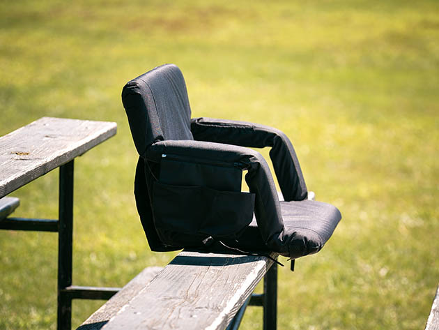Reclining Stadium Seat with Armrests and Side Pockets (2-Pack/Extra-Wide)