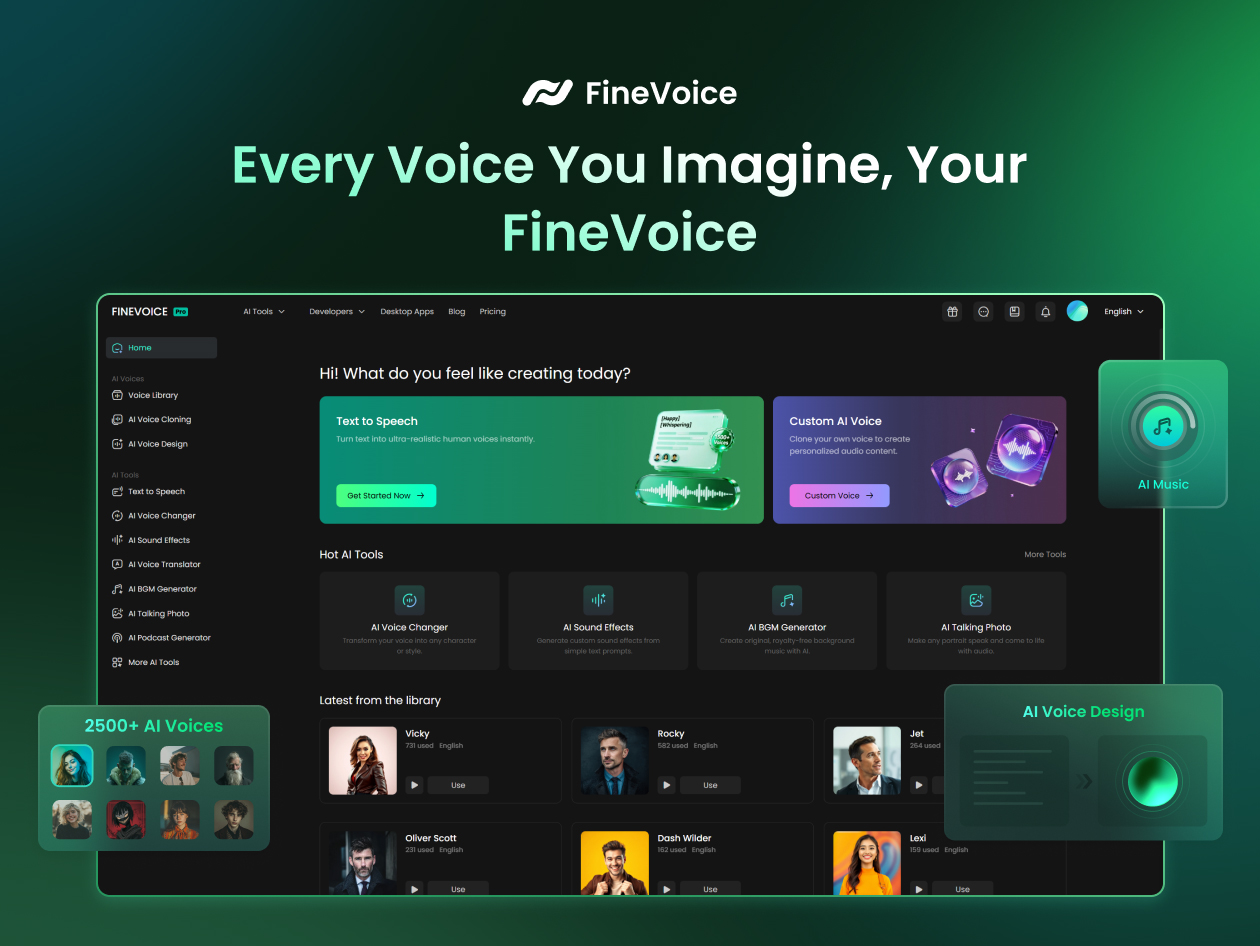 FineVoice AI: Lifetime Subscription (Pro Plan)
