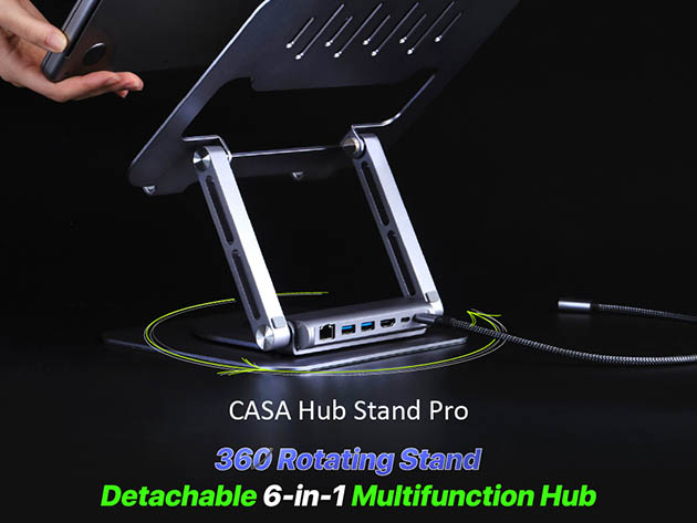 Adam Elements 6-Port CASA HUB Pro Rotating Laptop Stand