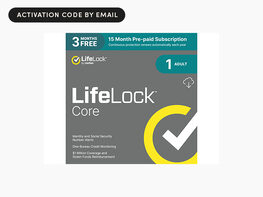 LifeLock Core Identity Theft Protection (1 Adult/15 Month Subscription)