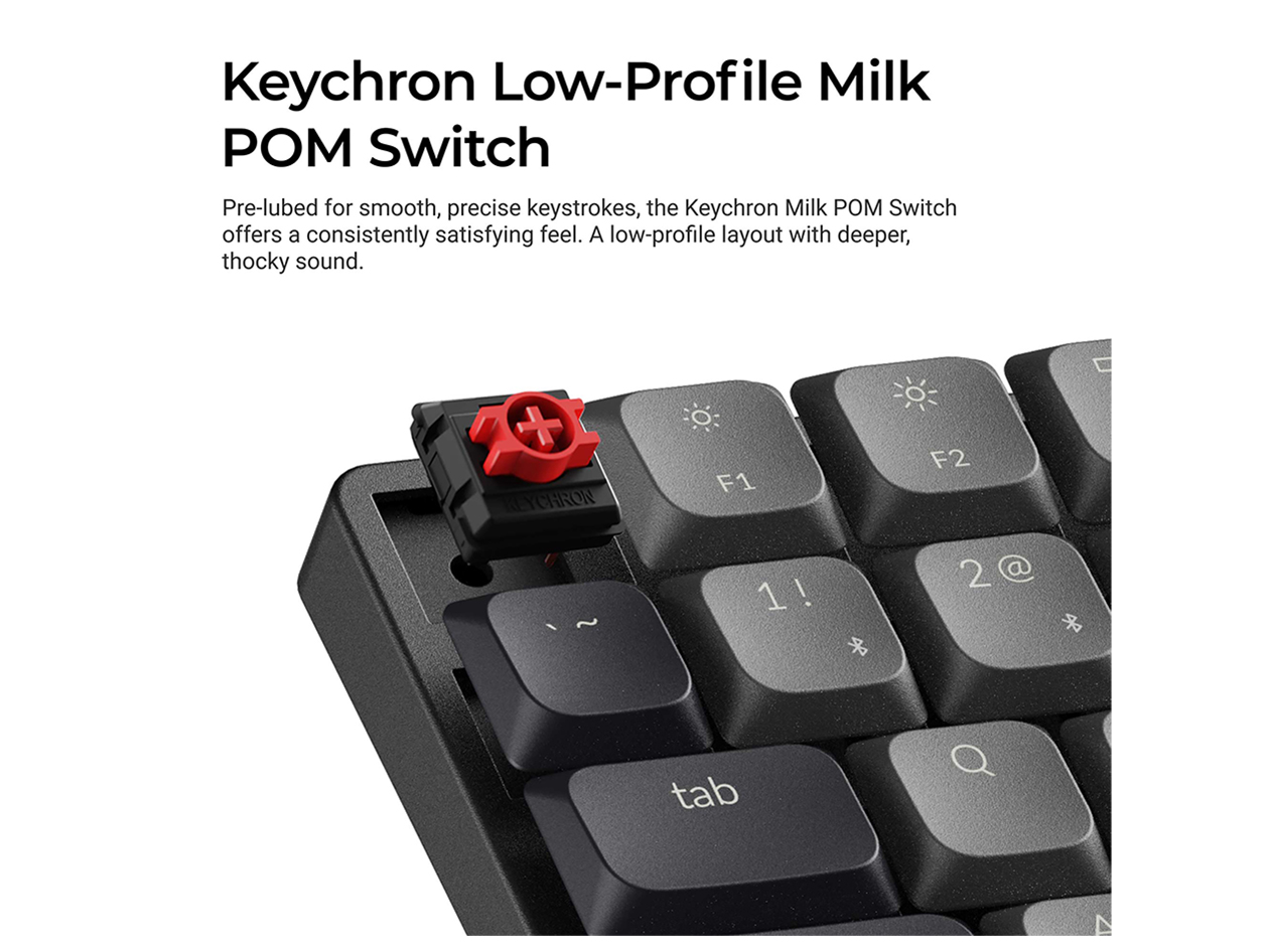 Keychron K3 QMK Wireless Mechanical Keyboard - RGB Backlight (Banana Switch/Hot Swappable)