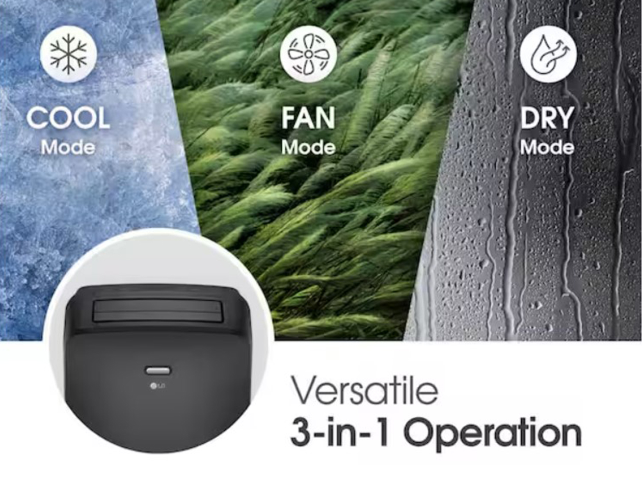 LG 8,000 (SACC) / 12,000 BTU (ASHRAE) Smart Wi-Fi Portable Air Conditioner