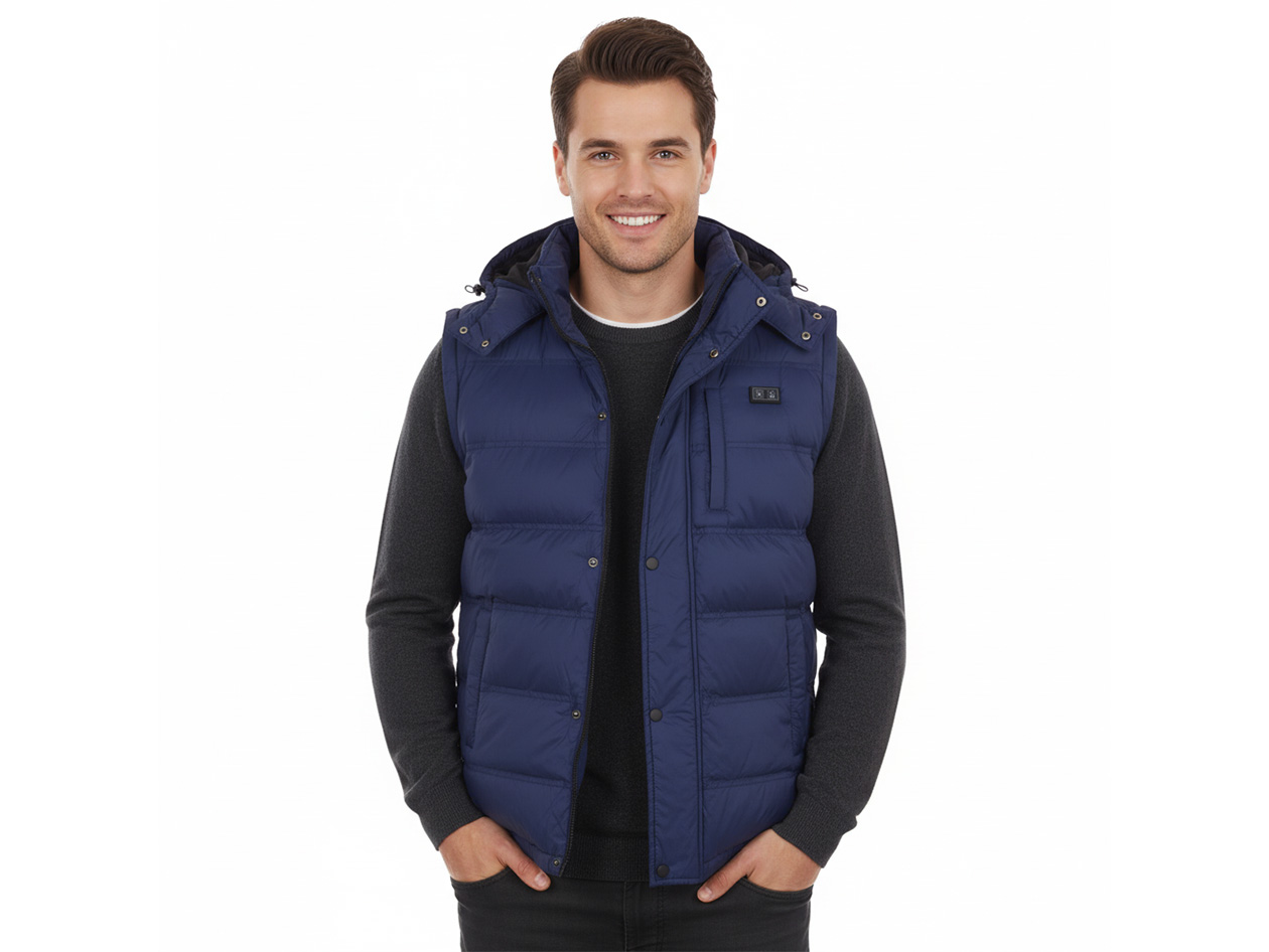 Men's Helios Hybrid Heated Coat with Power Bank (Navy/XL)
