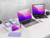 BentoStack Tech Accessory Organizer (Purple)