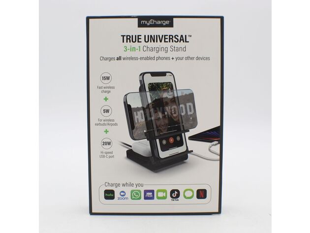 MyCharge True Universal™ 3-in-1 Wireless Charging Stand (Open Box)