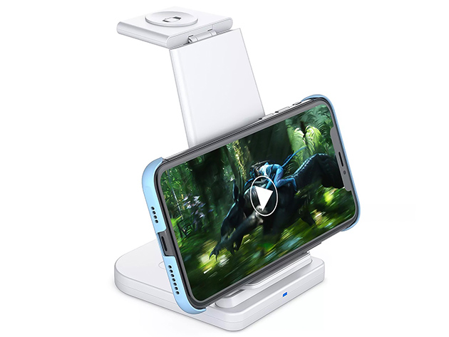 Station Dock For Apple Watch, AirPods, iPhone (White)