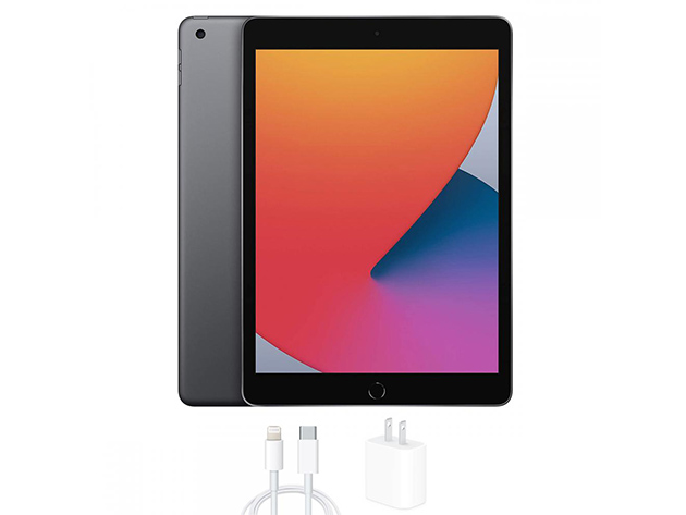 Apple iPad (2020) 8th Gen 32GB Wi-Fi Space Gray (Refurbished) + Beats Flex Headphones 