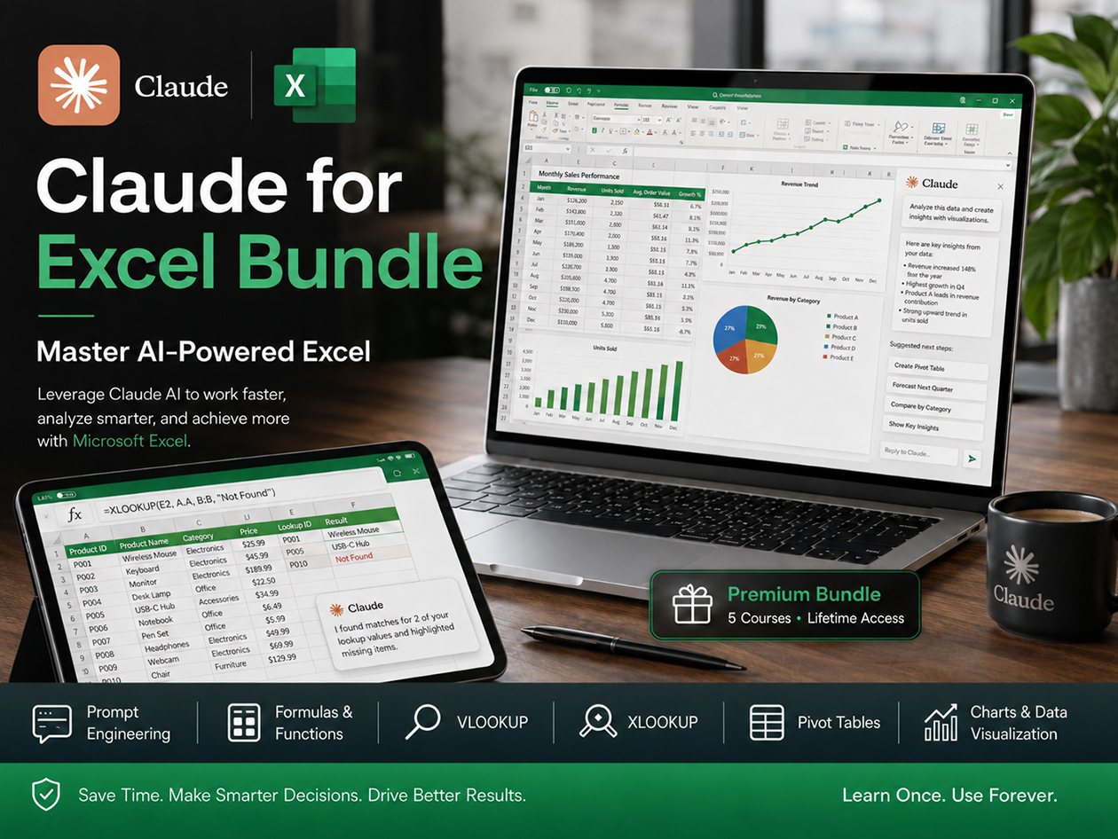 Claude AI for Microsoft Excel Mastery Bundle