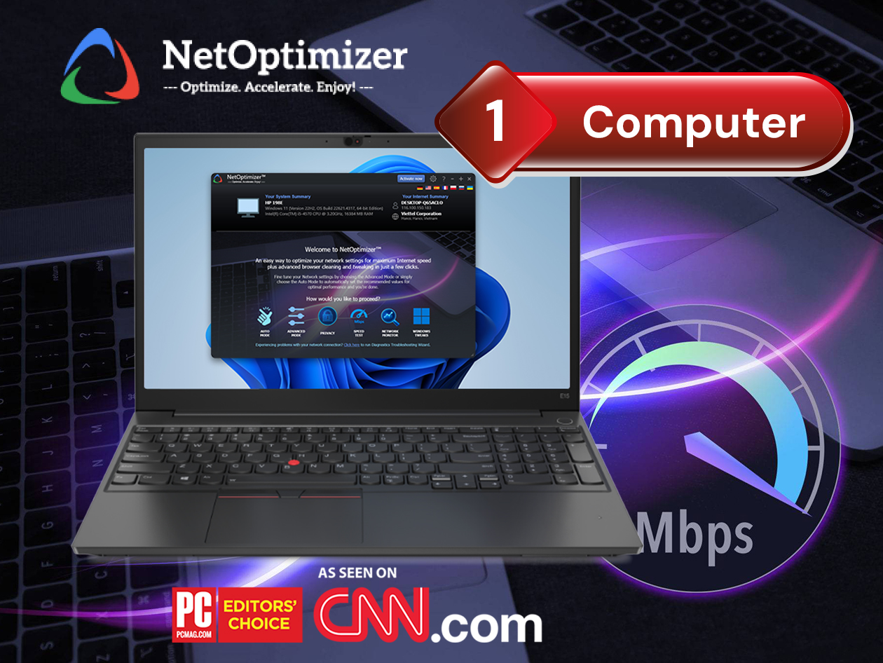 NetOptimizer Lifetime Subscription: 1 Computer