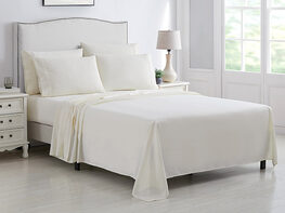 Kathy Ireland 6-Piece Brushed Microfiber Sheet Set (Ivory/Twin)