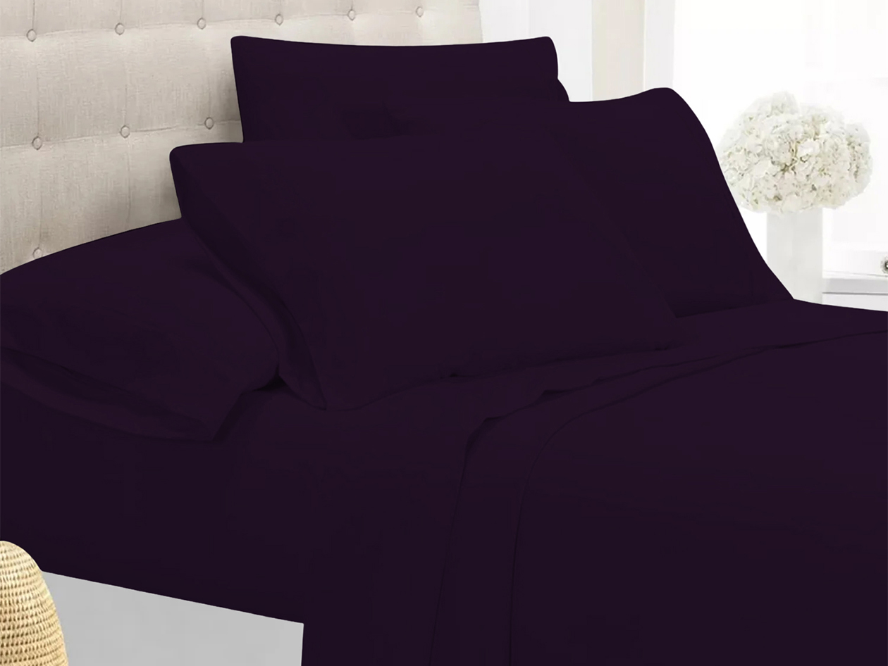 Super-Soft 1800 Series Bamboo Blend 3-Piece Sheet Set (Purple/Twin)