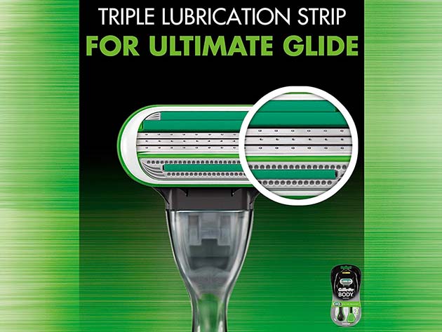 Gillette Body Razor + 9 Refill Blade Cartridges