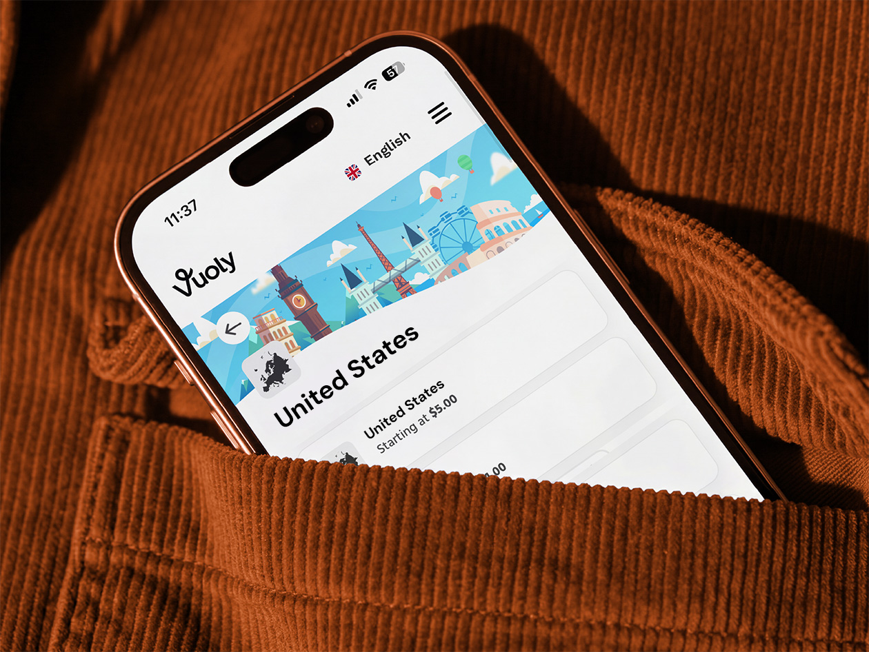 Vuoly eSim Mobile Data Plan: USA - Unlimited/15 Days