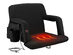 Heated Reclining Stadium Seat with Armrests & Side Pockets 