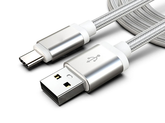 USB-C Charging Cables: 3-Pack (Silver)