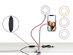 U-STREAM Home Streaming Studio with Ring Light & Gooseneck Phone Holder (Rose Gold)