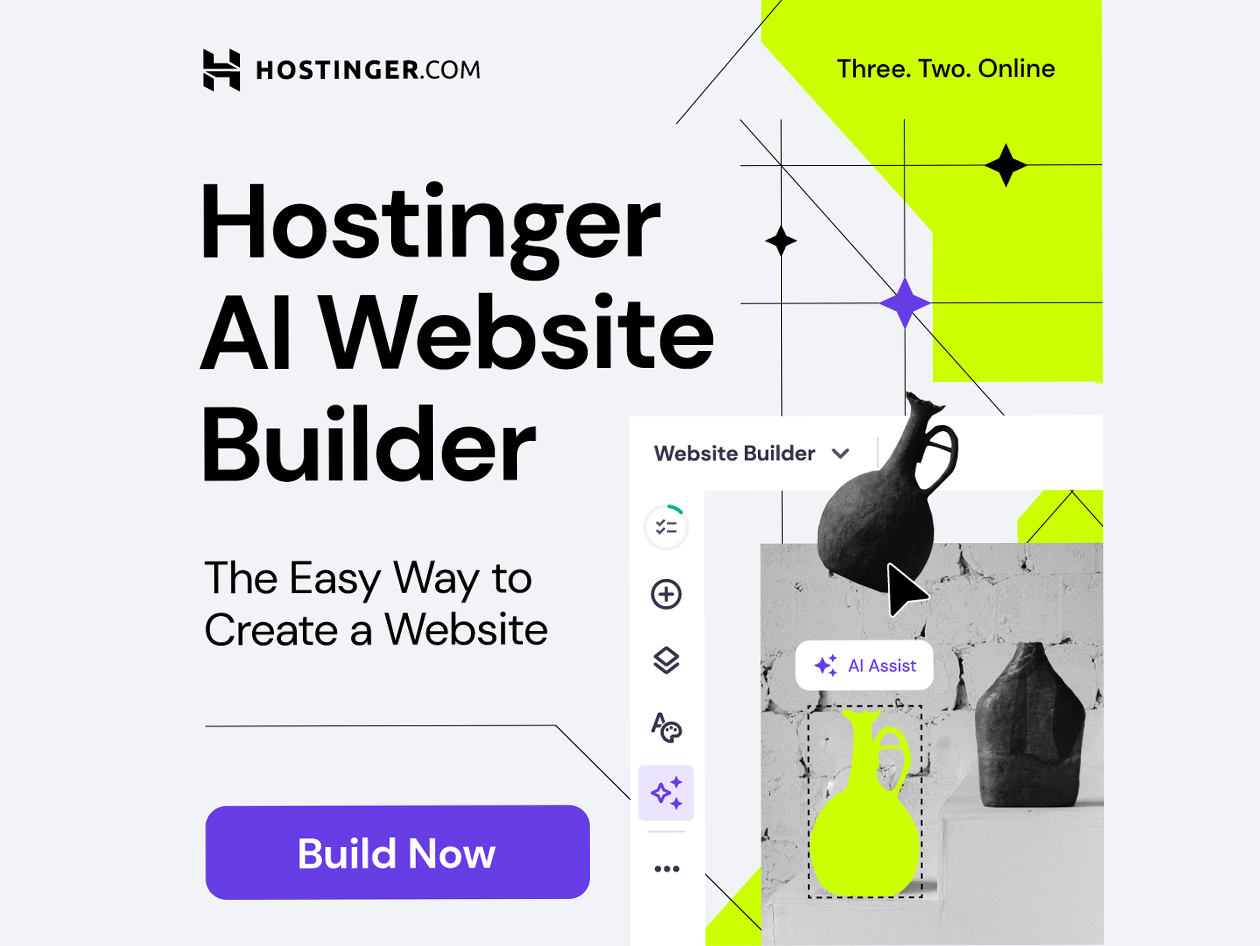 Hostinger Website Builder: 1-Yr Subscription
