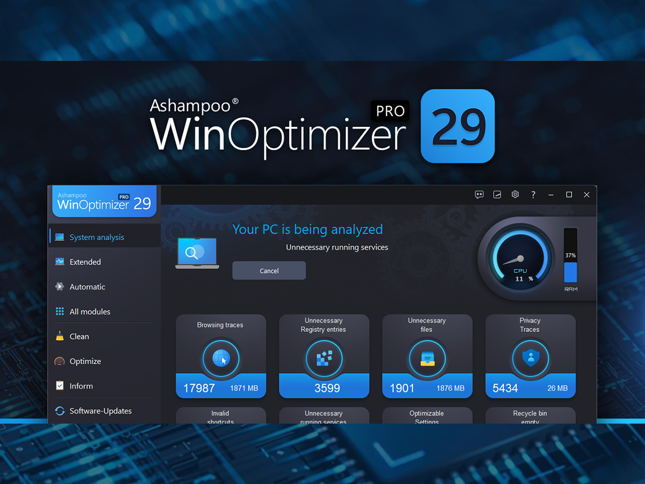 Ashampoo WinOptimizer Pro 29: Lifetime License
