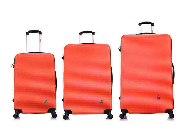 InUSA Royal Lightweight Hardside 3-Piece Set (20"/24"/28", Orange)