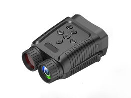 1080p/12MP 1000' Mini Night Vision Binoculars with 2.4" Screen, 4x Zoom & 32GB Card
