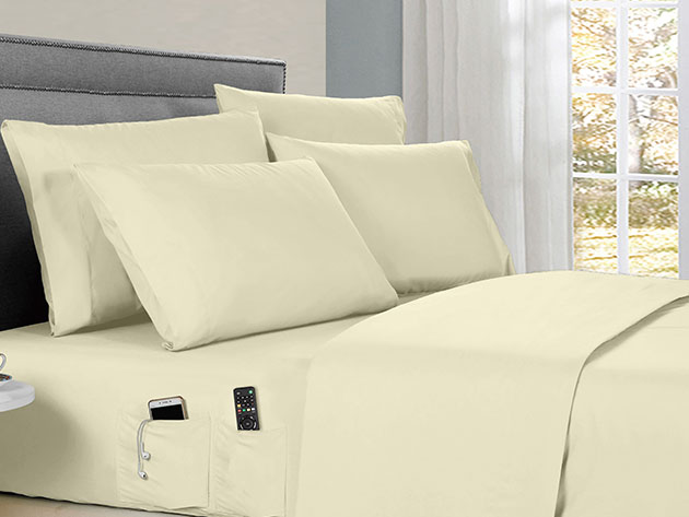 Kathy Ireland 6-Piece Smart Sheet Set (Ivory)