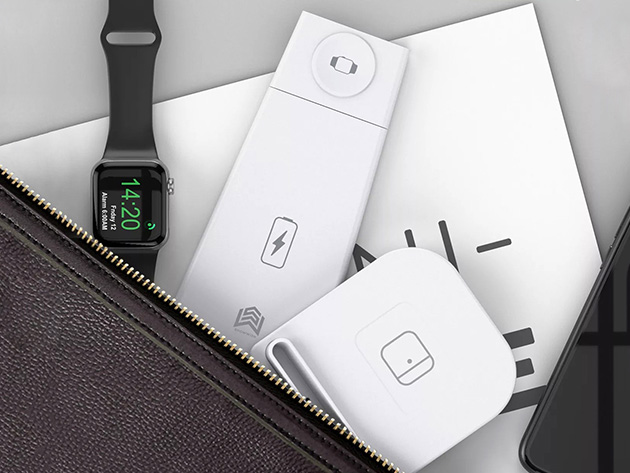 Station Dock For Apple Watch, AirPods, iPhone (White)