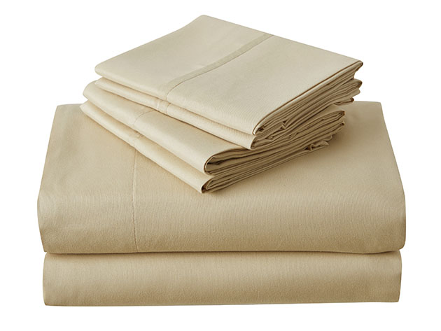 Kathy Ireland 6-Piece Brushed Microfiber Sheet Set (Beige/Queen)	