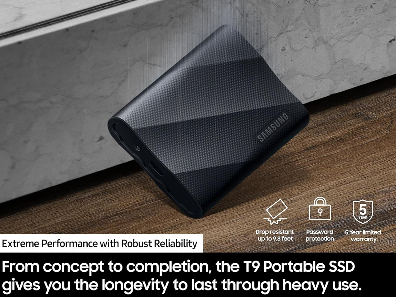 Samsung T9 1TB Portable SSD (Black)
