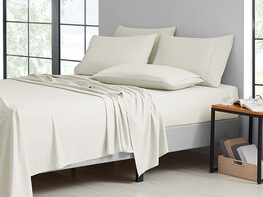 4-Piece Bamboo-Blend Comfort Luxury Sheet Set (Ivory/Twin)