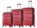 DUKAP Rodez Lightweight Hardside 3-Piece Set (20"/24"/28", Red)