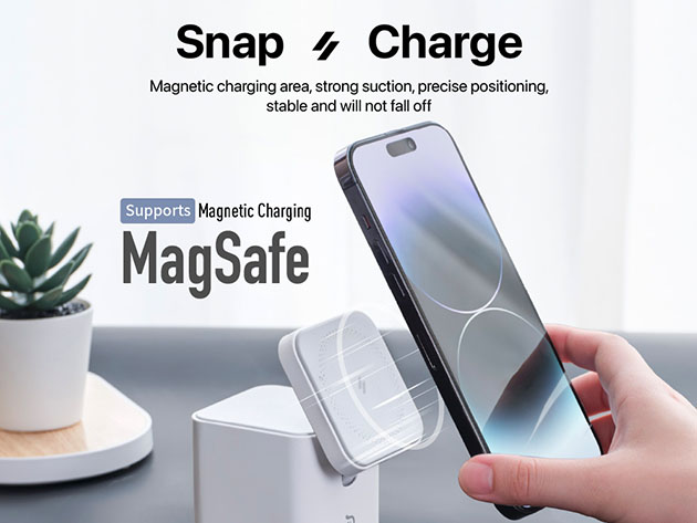 Adam Elements Mag 4 GaN 30W 4-in-1 Power Charging Station (White)